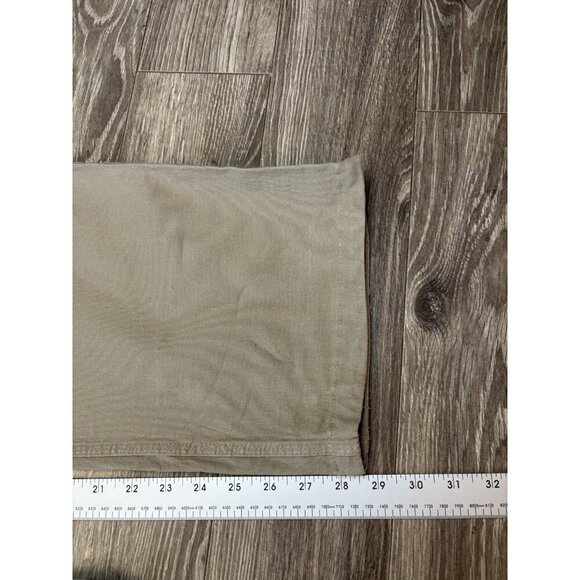 Duluth Trading Co Jeans Mens 46x32 Relaxed Flex Fire Hose Beige Canvas Utility - Picture 9 of 16
